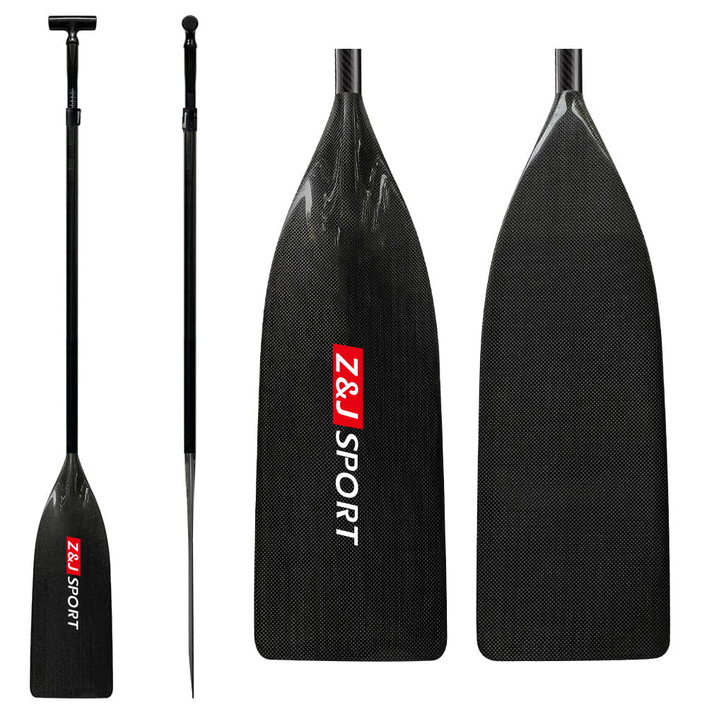 ZJ Full Carbon Fiber Sprint  Flatwater Canoeing Paddle C1 C2 (Unassembled)