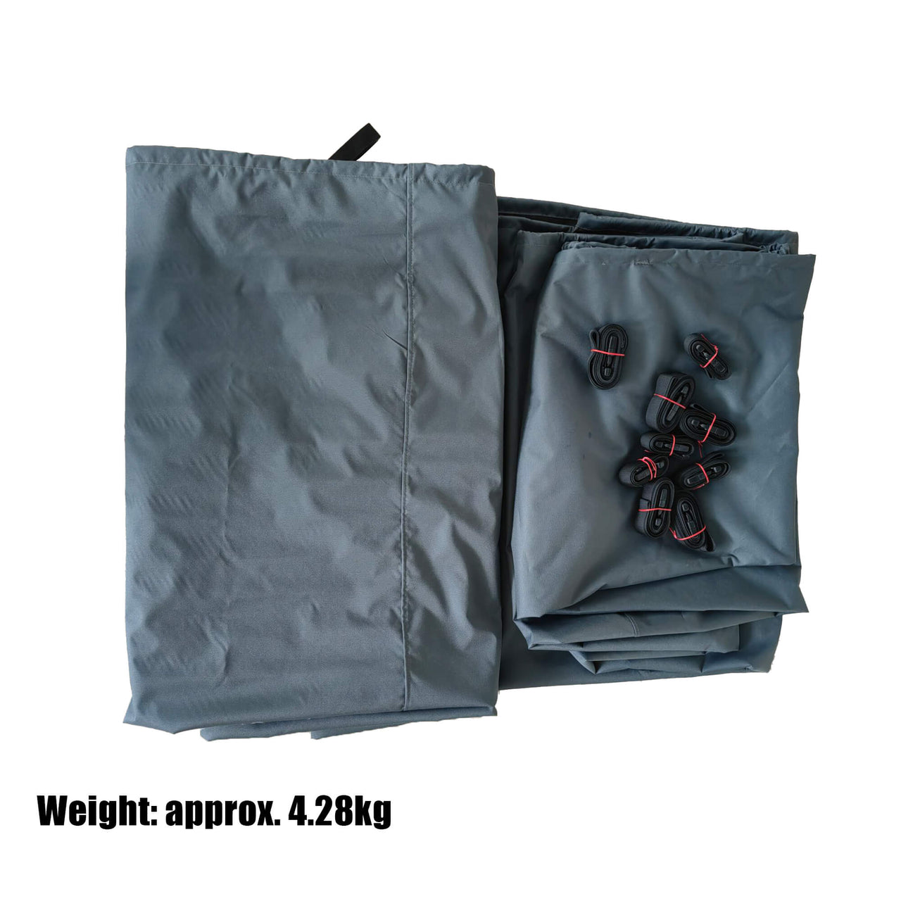 ZJ Premium Resistant Dragon Boat Cover with Tie-Down Straps (Random:grey/black)