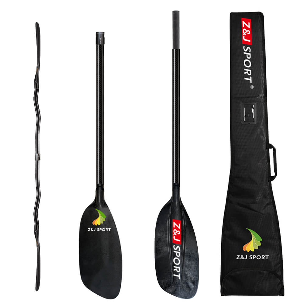 ZJ Carbon Whitewater Kayaking Paddle with Integrated Foam Blade and Cranked Shaft (SG model)