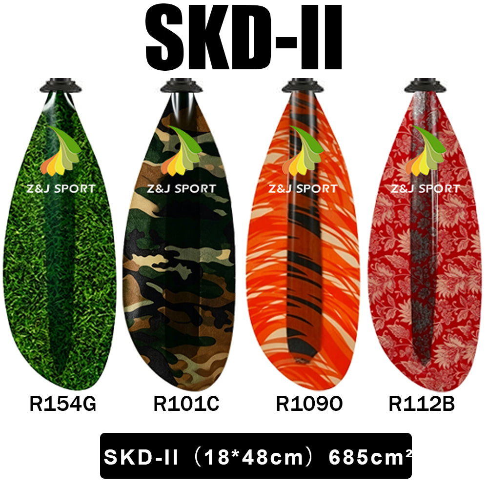 ZJ Seakayak Paddle Carbon Shaft High-angle Paddling Dynamic Glassfiber Blade for Touring Kayak(SKD-II)