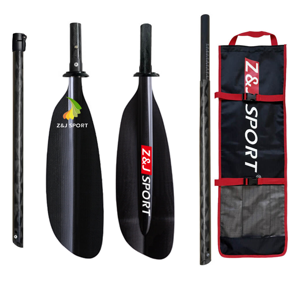 ZJ Seakayak Full Carbon Paddle Low-angle Paddling Relaxed Blade for Touring Kayak (SKR-III)