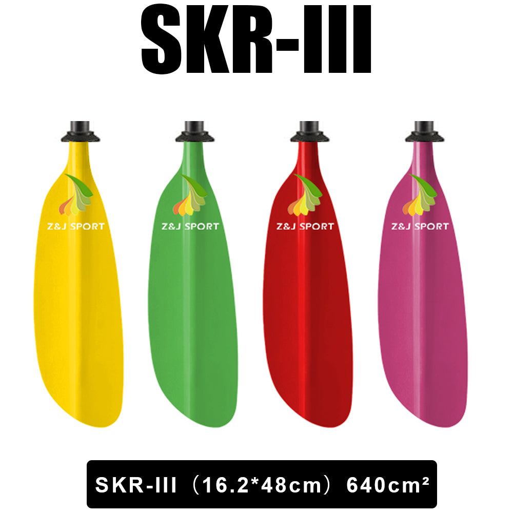 ZJ 2-piece 4-piece Seakayak Paddle Carbon Shaft Glassfiber Blade for Touring Kayak  Low-angle Paddling (SKR-III)