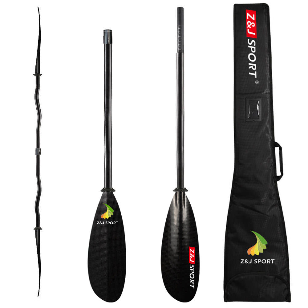 ZJ Seakayak Full Carbon Paddle Low-angle Paddling Relaxed Blade for Touring Kayak (SKR-T)
