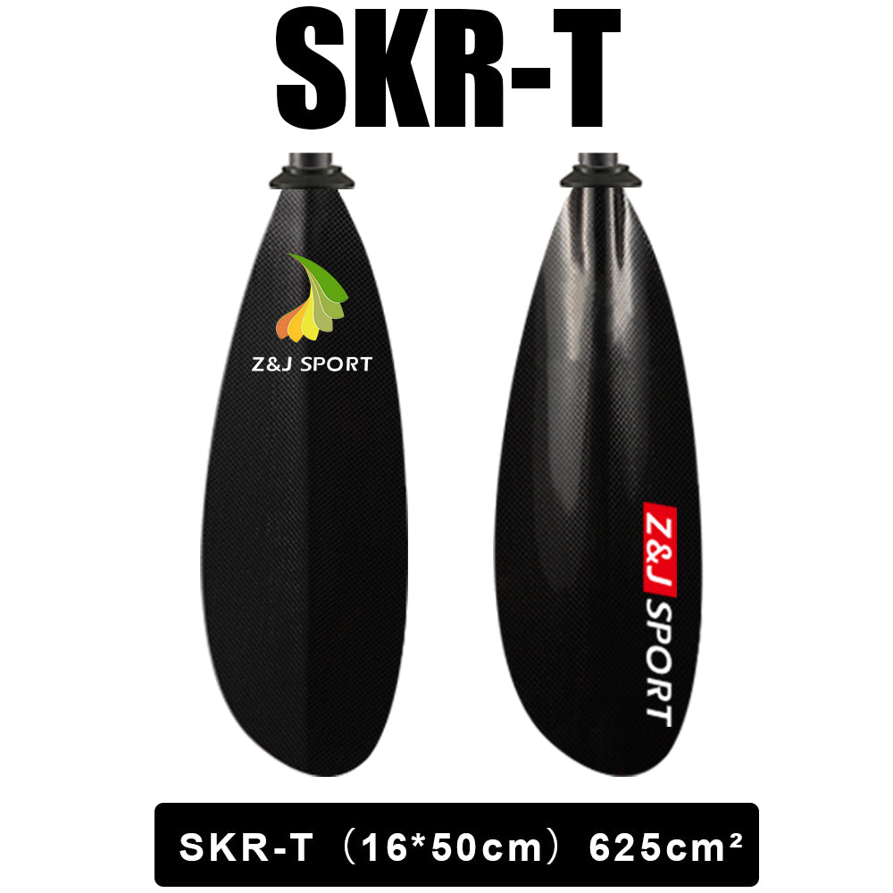 ZJ Seakayak Full Carbon Paddle Low-angle Paddling Relaxed Blade for Touring Kayak (SKR-T)