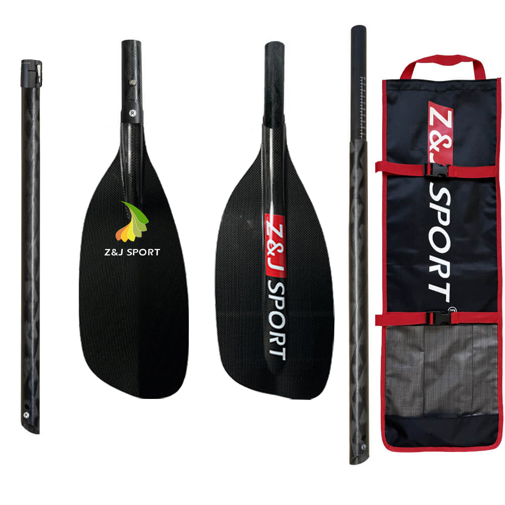 ZJ 4-piece Whitewater Kayaking Paddle with Forward Blade Carbon Fiberglass Kevlar (SR model)