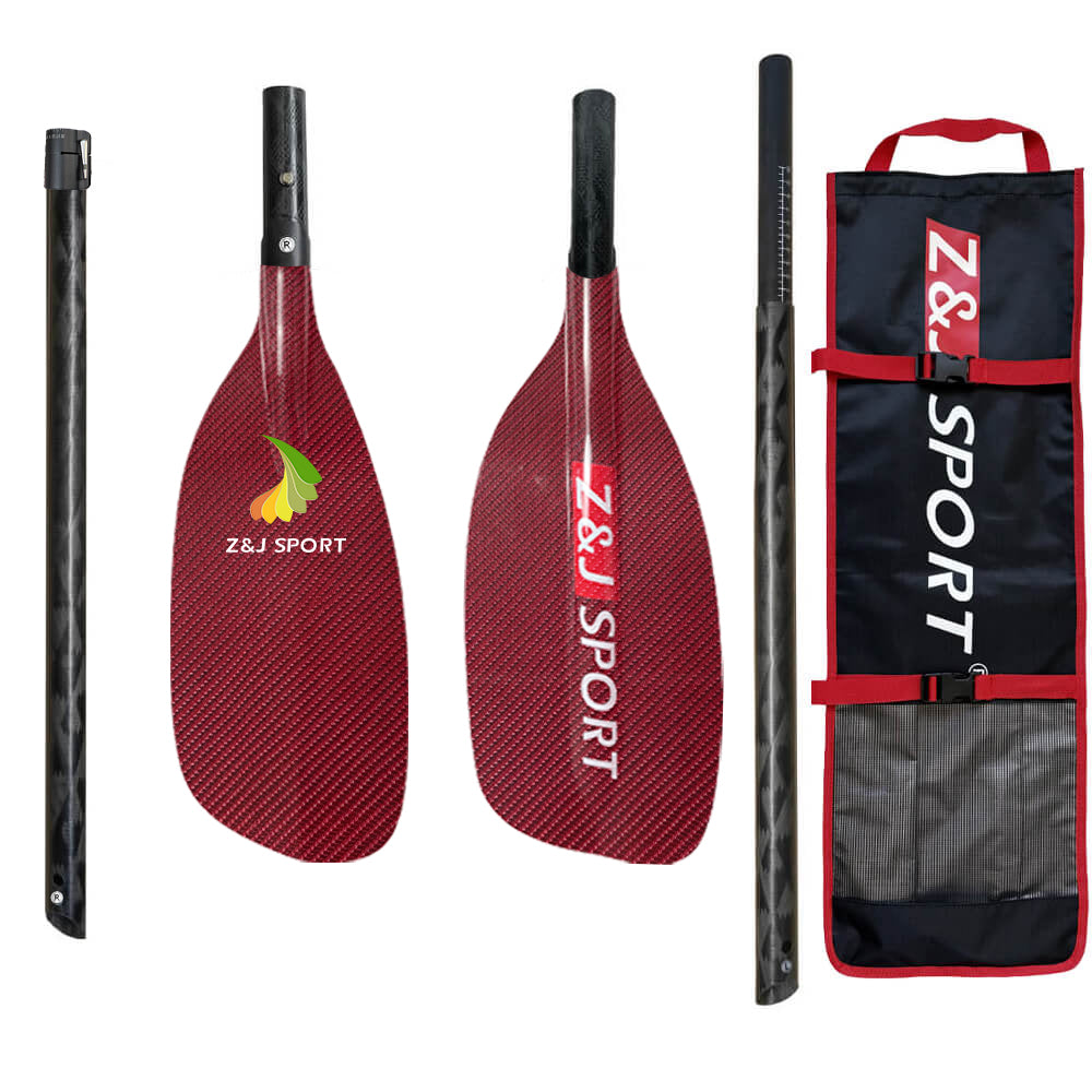 ZJ 4-piece Whitewater Kayaking Paddle with Forward Blade Carbon Fiberglass Kevlar (SR model)