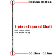 1-piece Tapered Shaft for SUP paddle