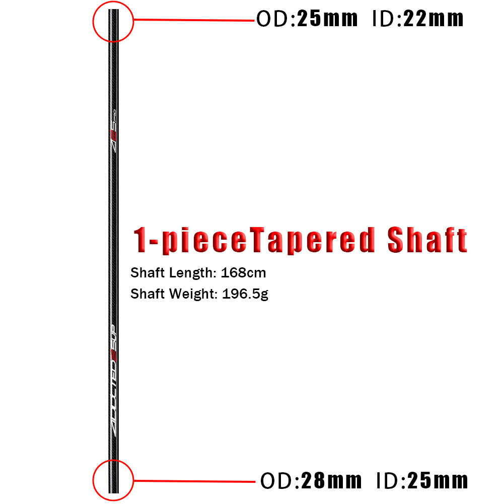 1-piece Tapered Shaft for SUP paddle
