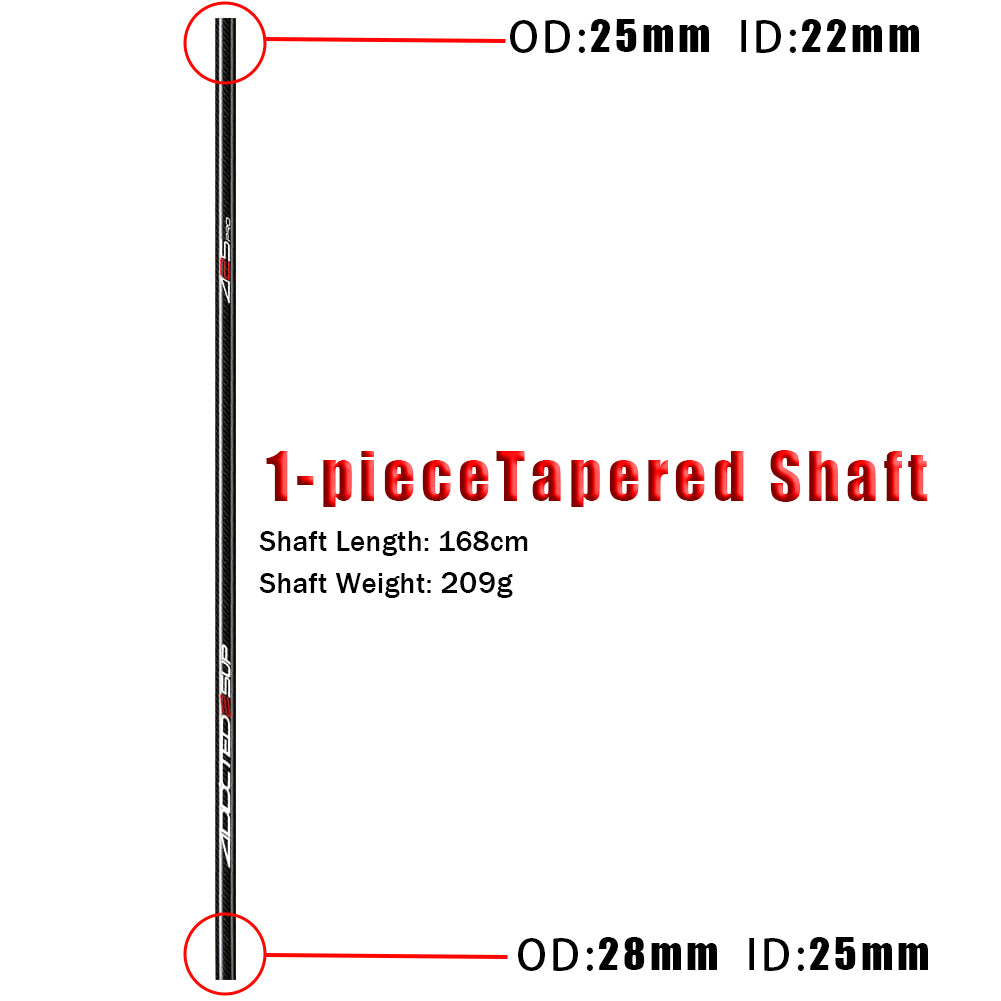 425Pro 1-piece High Modulus Carbon SUP Paddle Tapered Shaft Ultralight ( 2-piece/3-piece Adjustable Shaft)  (MOANA)
