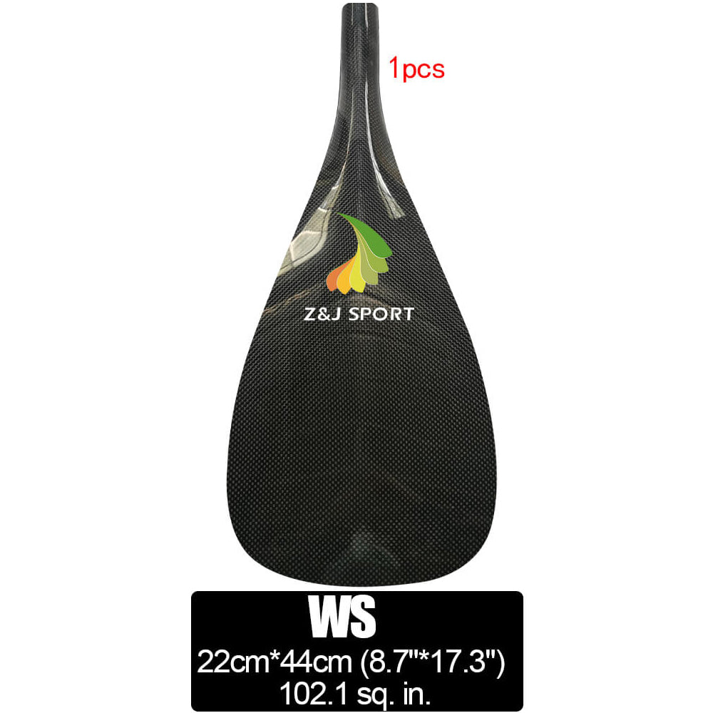 ZJ Adjustable Full Carbon Outrigger Canoe Paddle for Va'a, Waka-ama, Vaka (SM/WS)