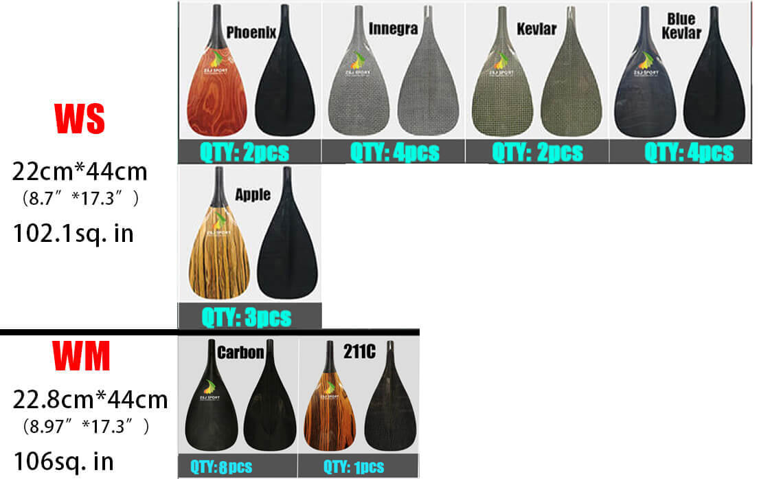 ZJ Adjustable Full Carbon Outrigger Canoe Paddle (W Blades Optional)