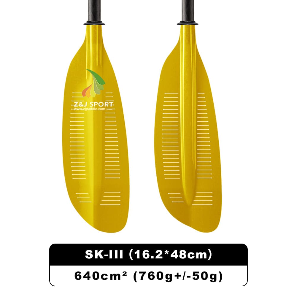 ZJ Seakayak Paddle Carbon Shaft Translucent Fiber Blade with Slit for Relaxed Touring (SK-III)