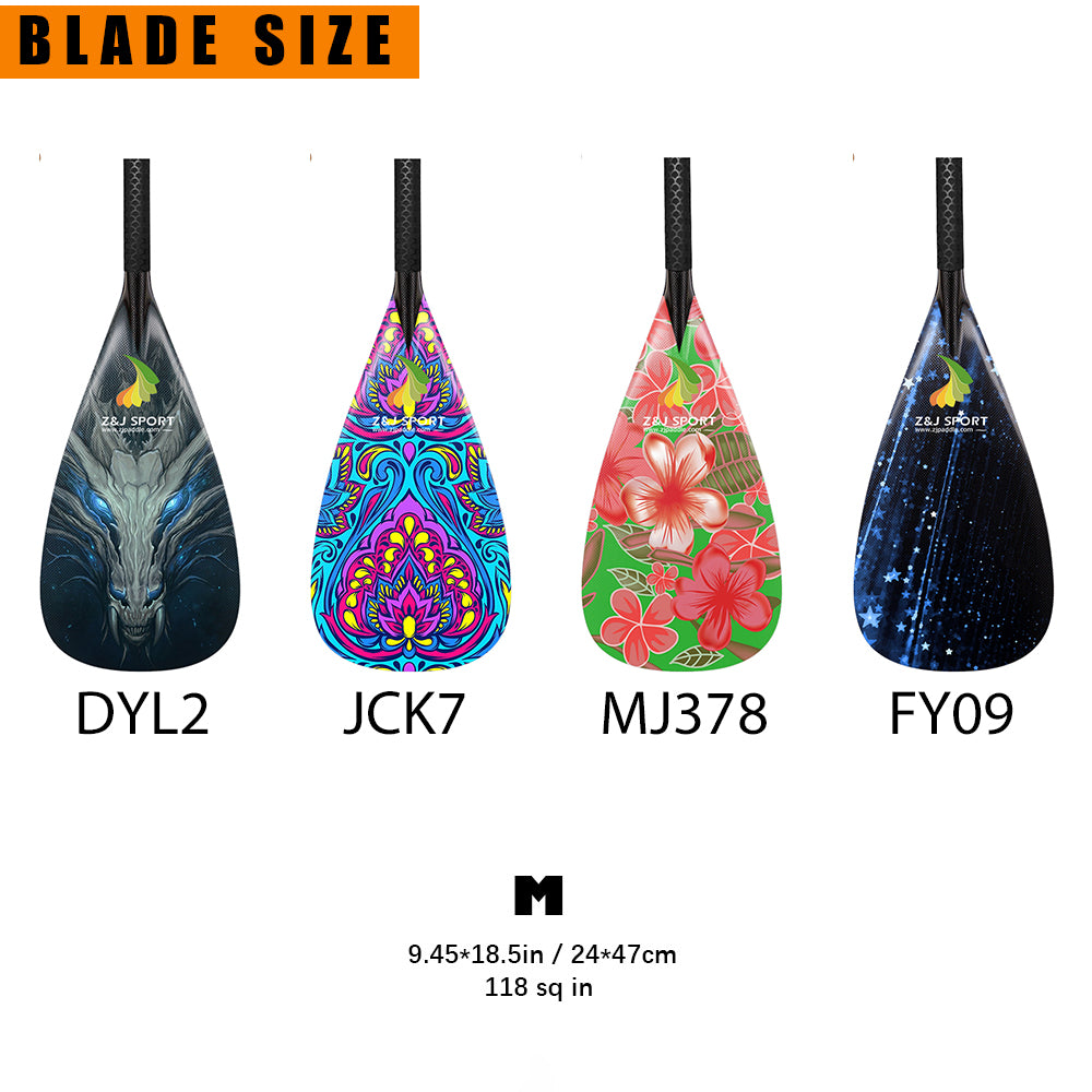 ZJ Graphic Hybrid Outrigger Canoe Paddle (Special Offer)