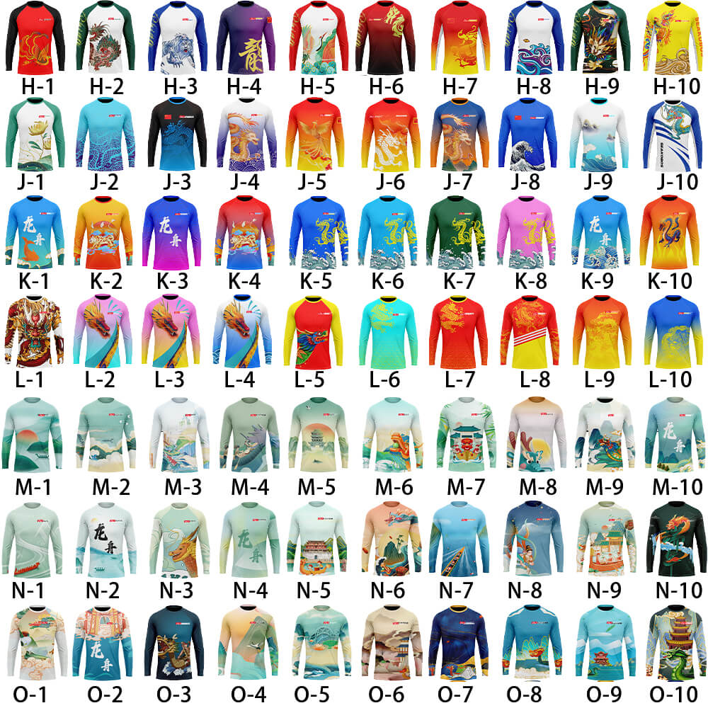 ZJ Dragon Boat T-Shirts Custom Made Dragon Boat Team Apparel Long Sleeve