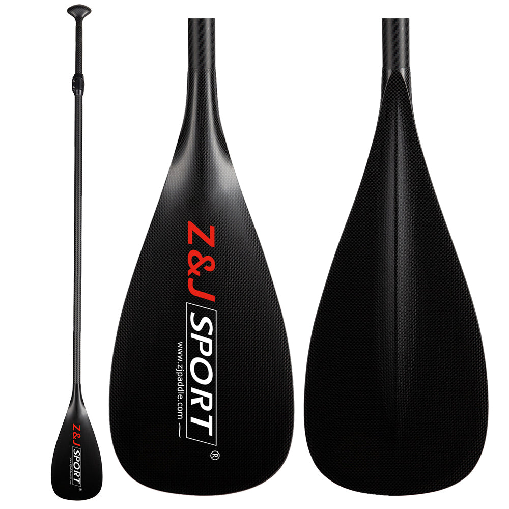 ZJ 3-Piece Adjustable SUP Paddle All Water Carbon Stand up Paddle 84sq.in Blade(GUI)