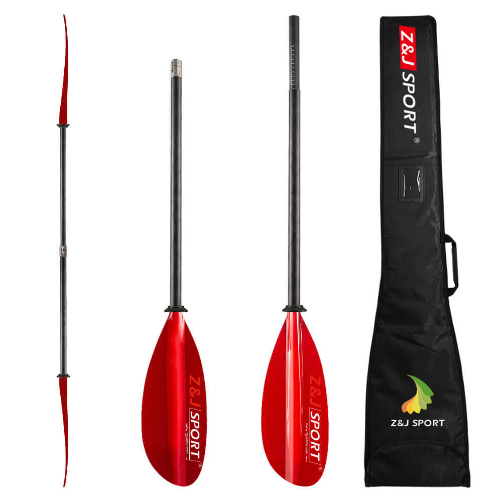 ZJ Seakayak Paddle Carbon Shaft High-angle Paddling Dynamic Glassfiber Blade for Touring Kayak (SKD-II)