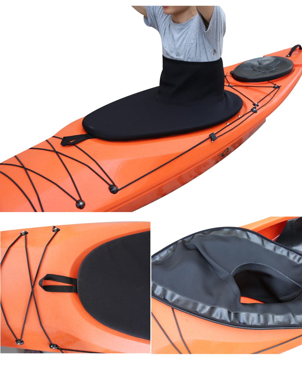 ZJ High Performance Waterproof Spray Skirt for Cockpit Kayak/Sea Kayak
