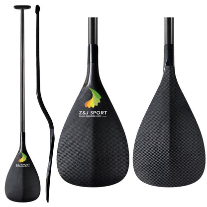 ZJ Full Carbon Outrigger Canoe Paddle with Bottom Bent Shaft for Va'a  (FCOCP-BB)