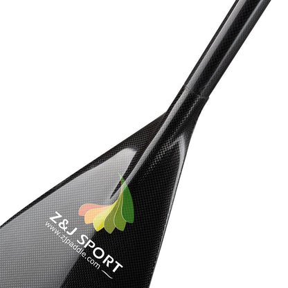 ZJ Full Carbon Outrigger Canoe Paddle with Upper Bent Shaft for Va'a (FCOC-UB)