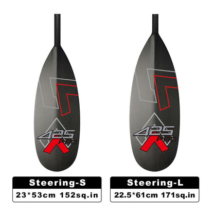 425Pro Carbon Outrigger Canoe Paddle for Steering Va'a with Anti Skid Grip