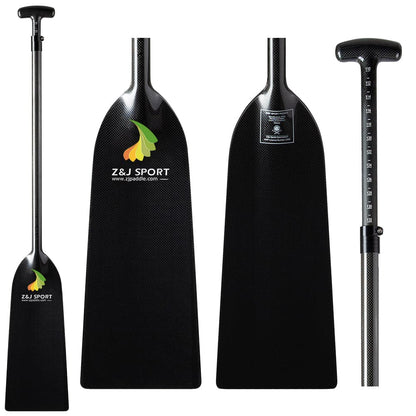 ZJ Adjustable Dragon Boat Paddle Full Carbon IDBF Approved Paddles Graphic Blades Optional (ADDP)