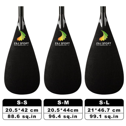 Pagaie SUP 1 pièce en fibre de carbone légère ZJ avec tige ovale (25PCS)