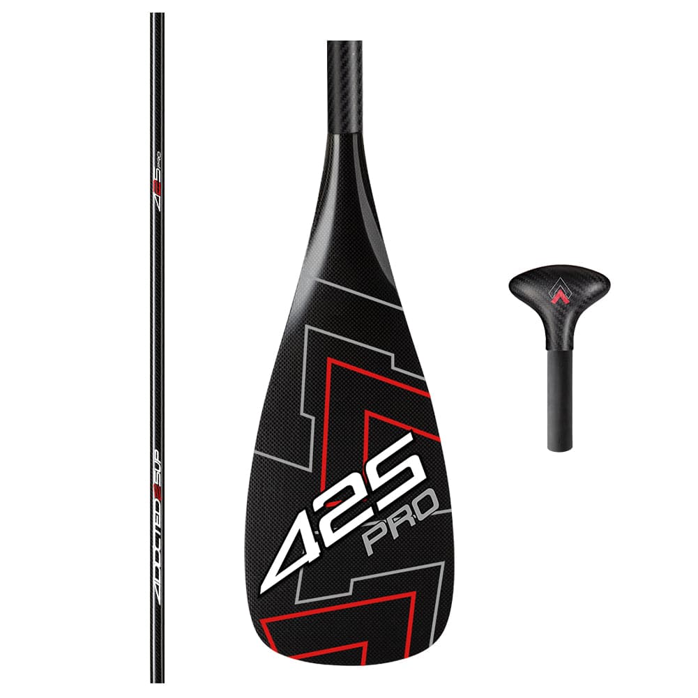 ZJ 1- piece 425Pro Carbon SUP Paddle with MOANA Blade and High Modulus Carbon Tapered Lightweight Shaft (unassembled)